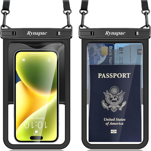 [Up to 8.5"] Waterproof Phone Pouch Bag - 2 Pack IPX8 Waterproof Phone Case for iPhone 17 16 15 14 Pro Max Galaxy S25 S24 Ultra, Touchscreen & Underwater Photography, Beach Cruise Travel Essentials